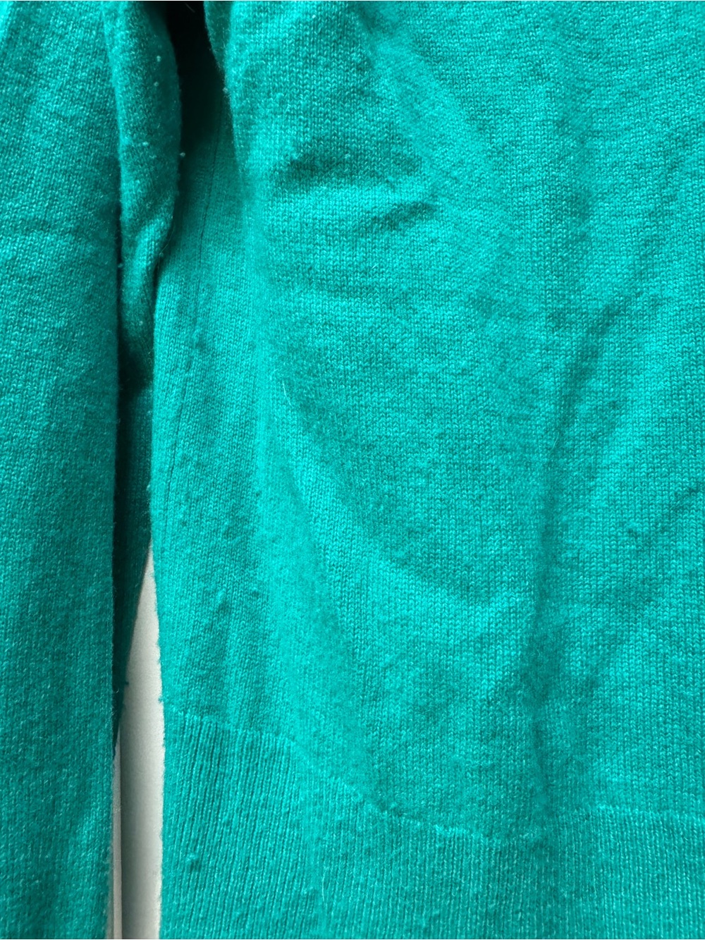 J Crew classic fit teal cashmere sweater - Picture 5 of 7